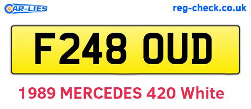 F248OUD are the vehicle registration plates.