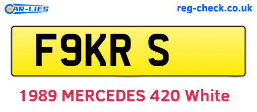 F9KRS are the vehicle registration plates.