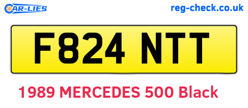 F824NTT are the vehicle registration plates.