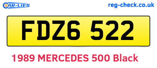 FDZ6522 are the vehicle registration plates.