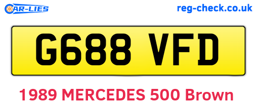 G688VFD are the vehicle registration plates.