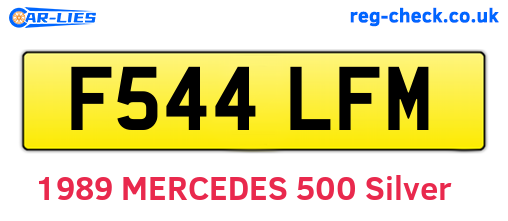 F544LFM are the vehicle registration plates.
