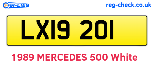 LXI9201 are the vehicle registration plates.