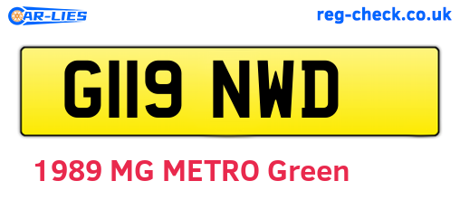 G119NWD are the vehicle registration plates.