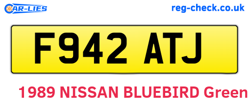 F942ATJ are the vehicle registration plates.