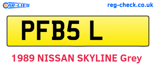 PFB5L are the vehicle registration plates.