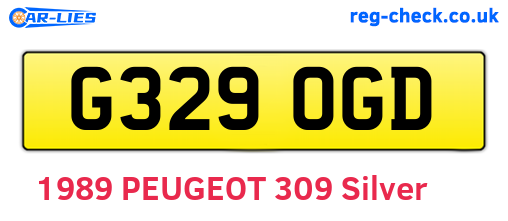G329OGD are the vehicle registration plates.
