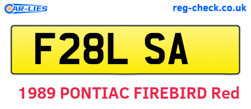 F28LSA are the vehicle registration plates.