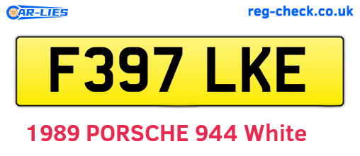 F397LKE are the vehicle registration plates.