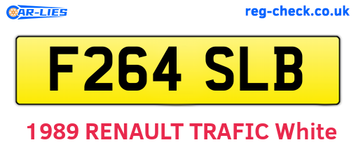 F264SLB are the vehicle registration plates.