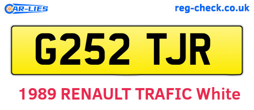 G252TJR are the vehicle registration plates.