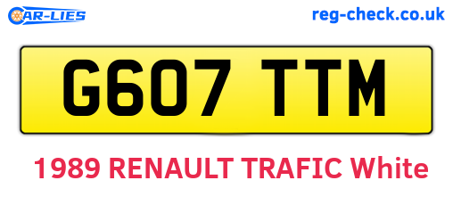 G607TTM are the vehicle registration plates.