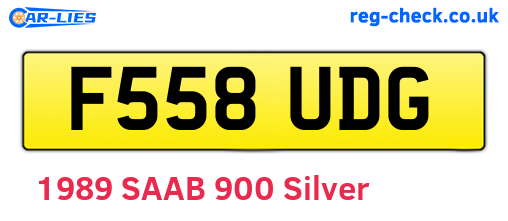F558UDG are the vehicle registration plates.