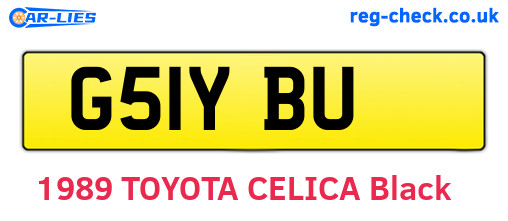 G51YBU are the vehicle registration plates.