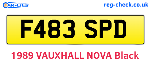 F483SPD are the vehicle registration plates.