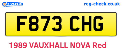 F873CHG are the vehicle registration plates.