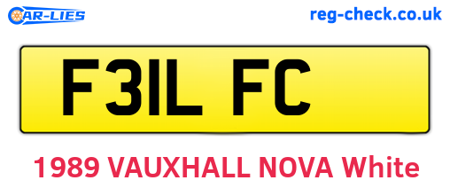 F31LFC are the vehicle registration plates.