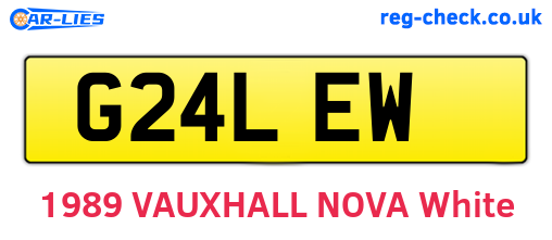 G24LEW are the vehicle registration plates.