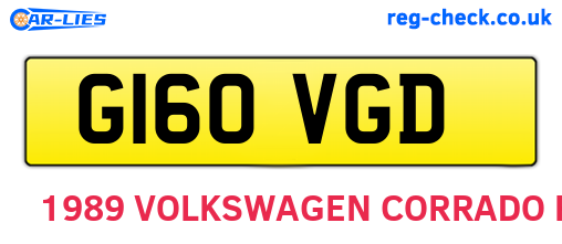 G160VGD are the vehicle registration plates.