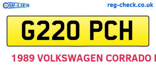 G220PCH are the vehicle registration plates.