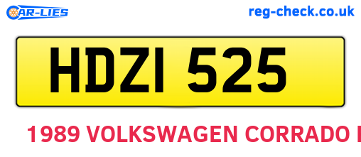 HDZ1525 are the vehicle registration plates.