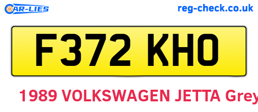F372KHO are the vehicle registration plates.