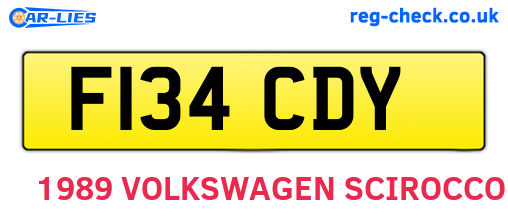 F134CDY are the vehicle registration plates.