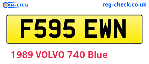 F595EWN are the vehicle registration plates.