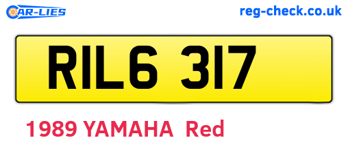 RIL6317 are the vehicle registration plates.