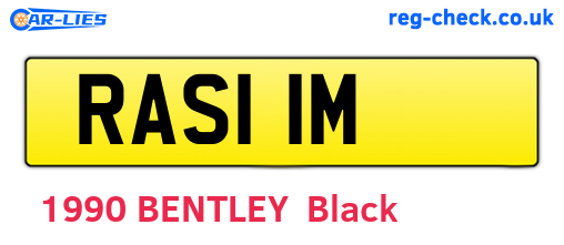 RAS11M are the vehicle registration plates.