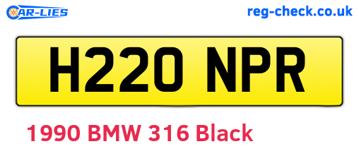H220NPR are the vehicle registration plates.