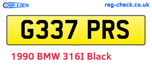 G337PRS are the vehicle registration plates.