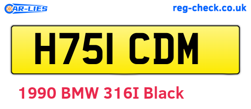 H751CDM are the vehicle registration plates.