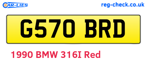 G570BRD are the vehicle registration plates.