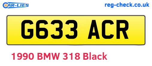 G633ACR are the vehicle registration plates.
