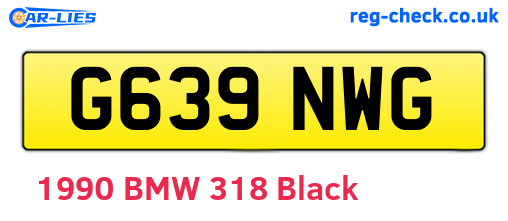 G639NWG are the vehicle registration plates.