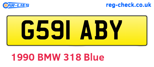 G591ABY are the vehicle registration plates.
