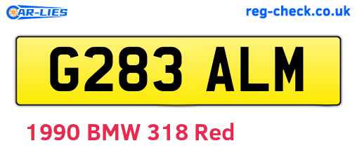 G283ALM are the vehicle registration plates.