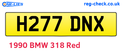 H277DNX are the vehicle registration plates.
