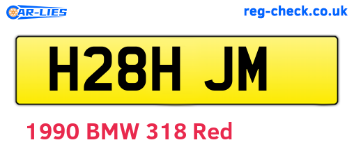 H28HJM are the vehicle registration plates.