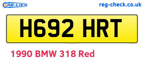 H692HRT are the vehicle registration plates.