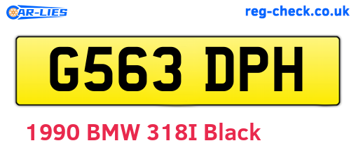 G563DPH are the vehicle registration plates.