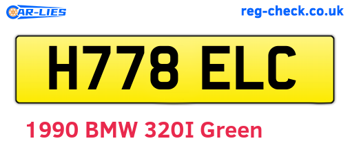 H778ELC are the vehicle registration plates.