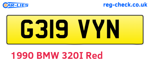 G319VYN are the vehicle registration plates.