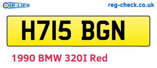 H715BGN are the vehicle registration plates.