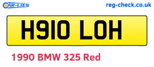 H910LOH are the vehicle registration plates.