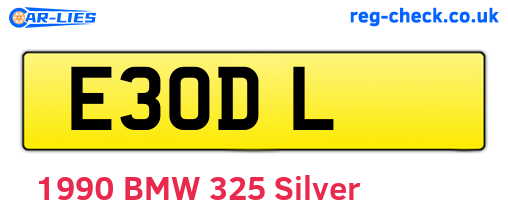 E3ODL are the vehicle registration plates.