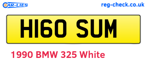 H160SUM are the vehicle registration plates.