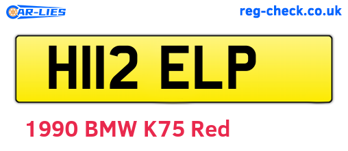 H112ELP are the vehicle registration plates.