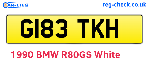 G183TKH are the vehicle registration plates.